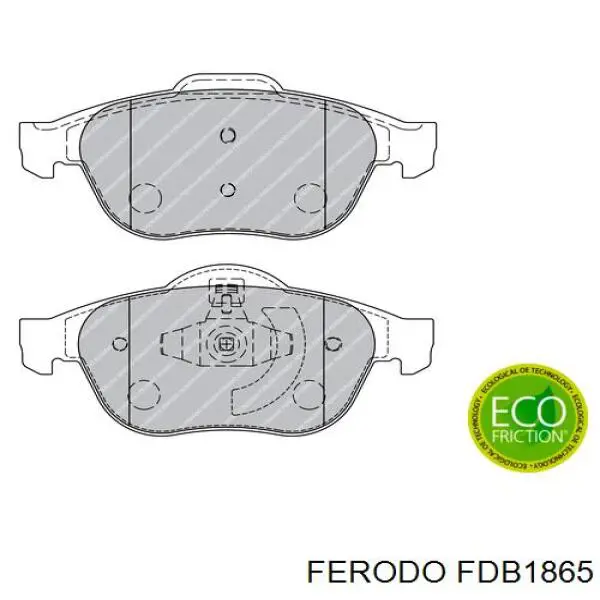 Колодки тормозные передние дисковые Ferodo FDB1865