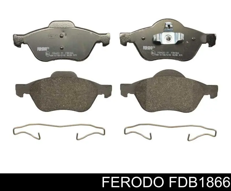 Колодки тормозные передние дисковые Ferodo FDB1866