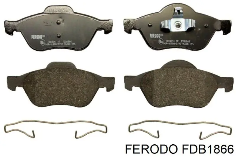 Pastillas de freno delanteras FDB1866 Ferodo