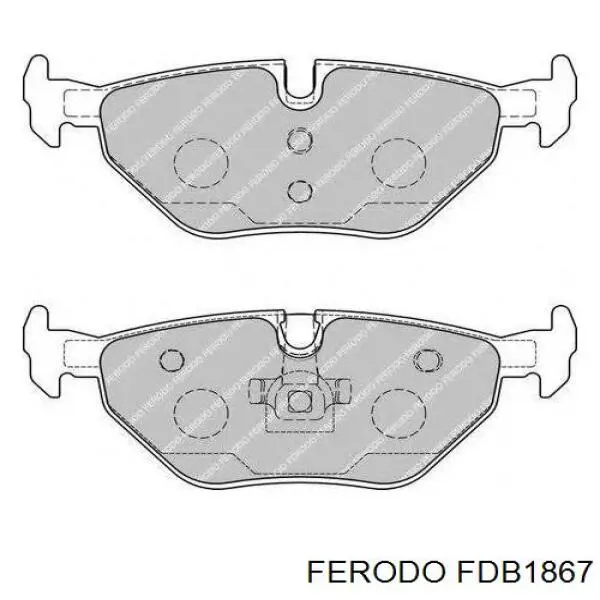 Купить FDB1867 Ferodo Колодки тормозные задние, дисковые
