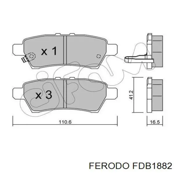 FDB1882 Ferodo Колодки тормозные дисковые комплект