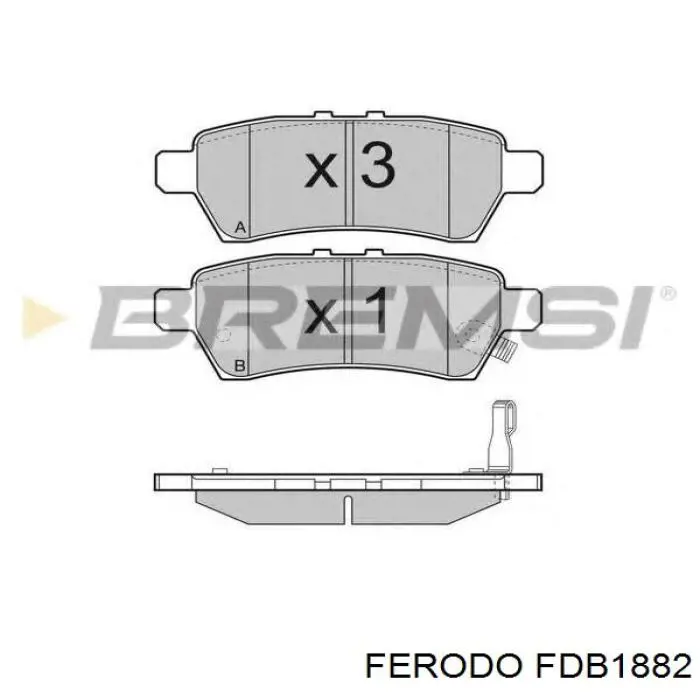 Колодки дисковые  Ferodo FDB1882 цена, от 28.29 USD