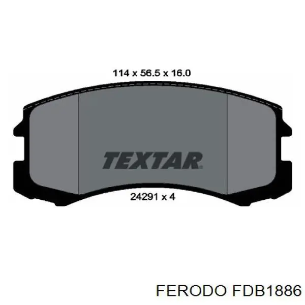FDB1886 Ferodo колодки тормозные передние дисковые