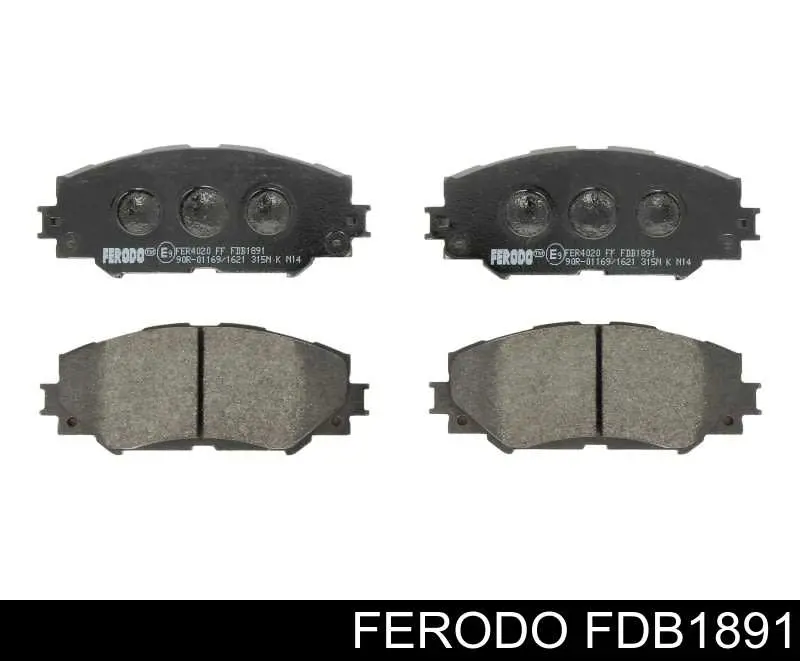 FDB1891 Ferodo колодки тормозные передние дисковые
