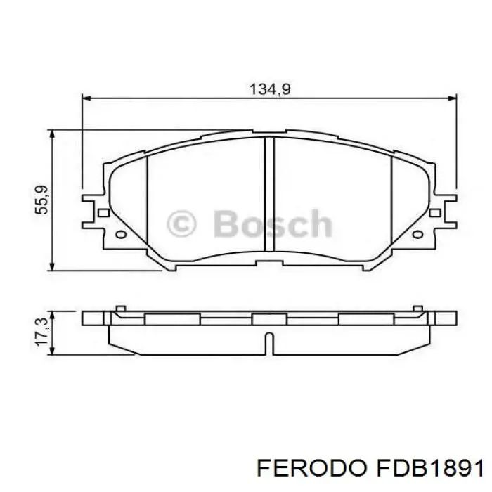 Купить FDB1891 Ferodo Колодки тормозные