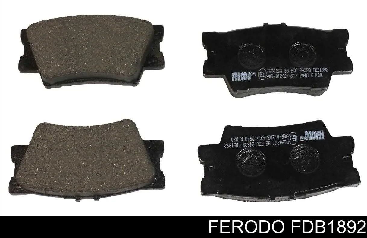 FDB1892 Ferodo колодки тормозные задние дисковые