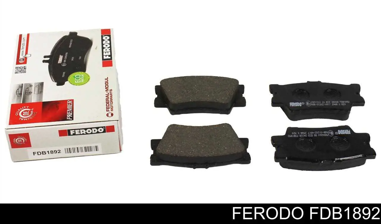 Колодки дисковые  Ferodo FDB1892 цена, от 29.20 USD