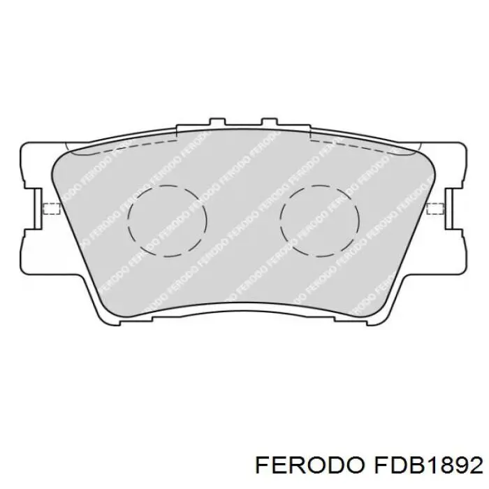 Задние тормозные колодки FDB1892 Ferodo
