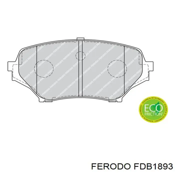 Передние тормозные колодки FDB1893 Ferodo