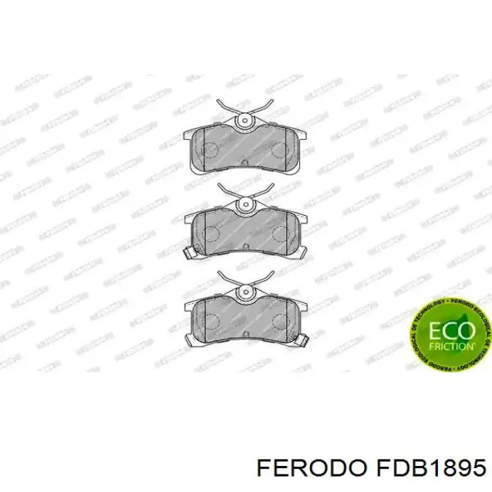 FDB1895 Ferodo колодки тормозные задние дисковые