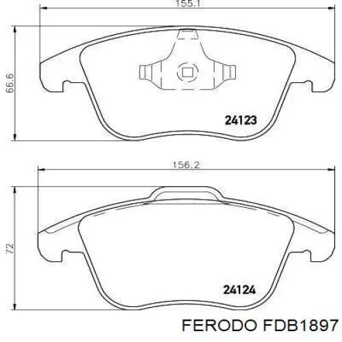 Купить FDB1897 Ferodo Колодки тормозные