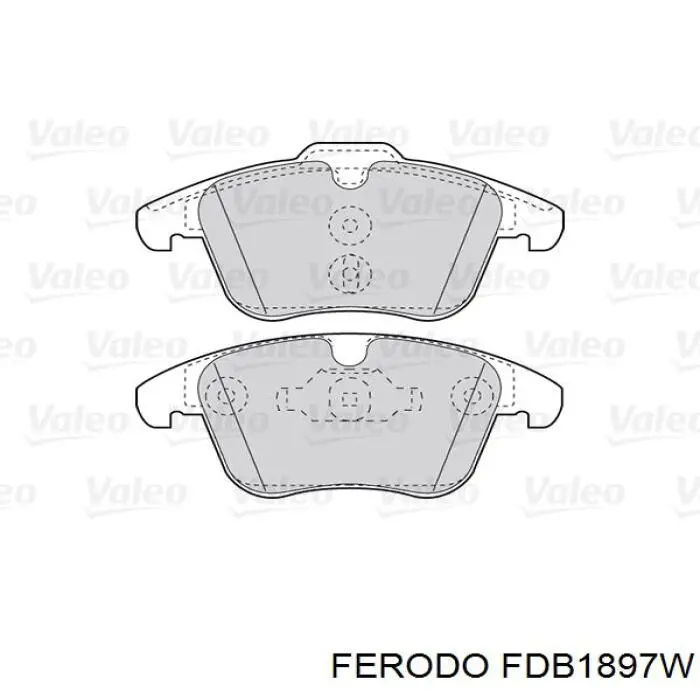 Передние тормозные колодки FDB1897W Ferodo