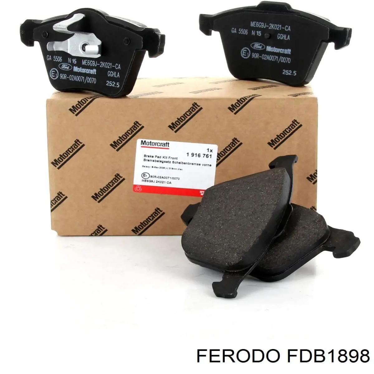 Колодки тормозные передние дисковые Ferodo FDB1898