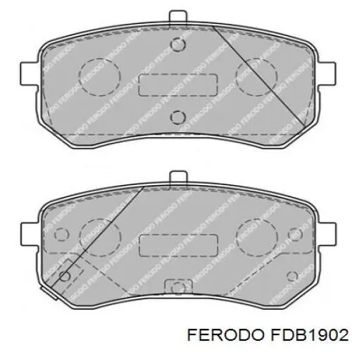 Купить FDB1902 Ferodo Колодки тормозные задние, дисковые
