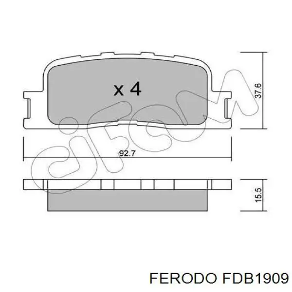 Колодки дисковые  Ferodo FDB1909 цена, от 19.06 USD
