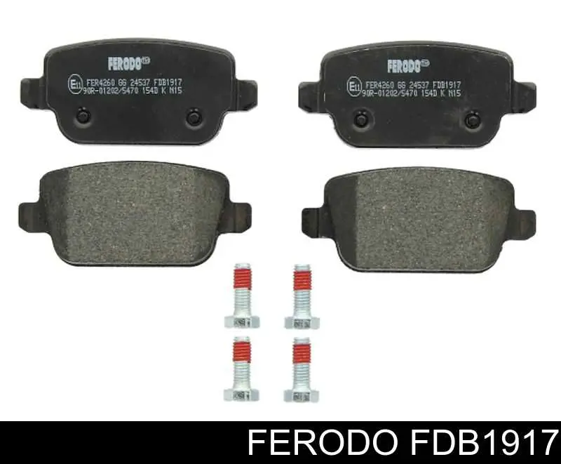 Колодки тормозные задние дисковые Ferodo FDB1917