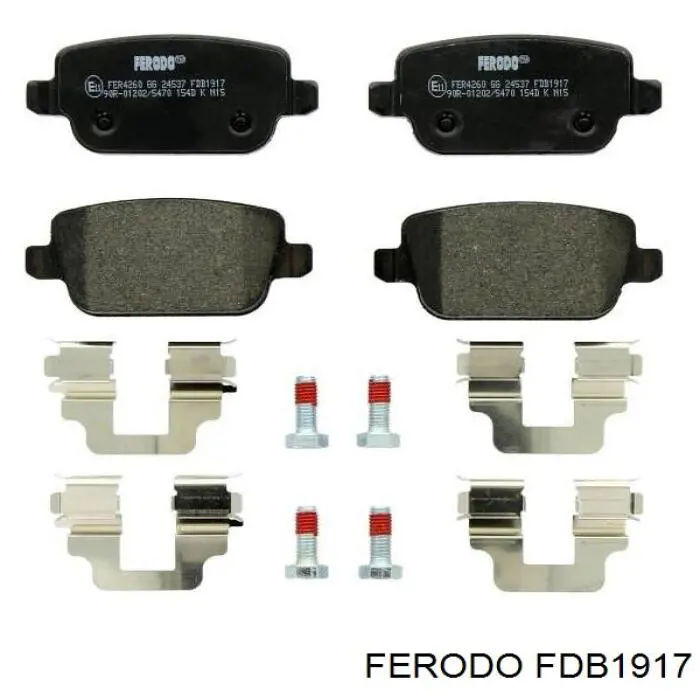 Купить FDB1917 Ferodo Колодки тормозные задние, дисковые