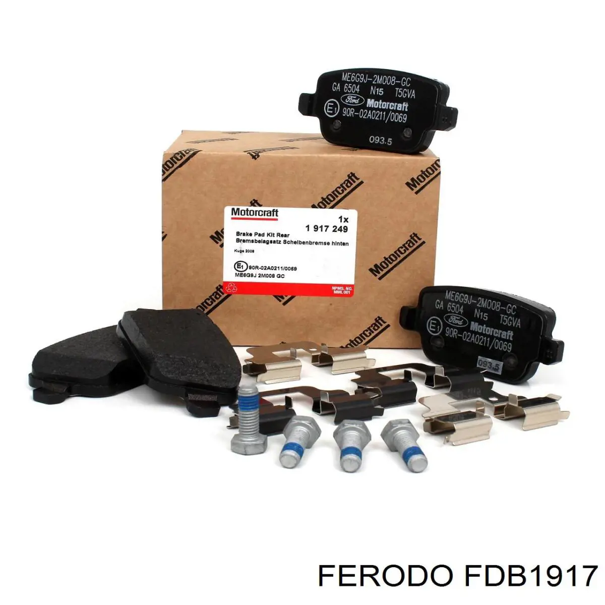 Задние тормозные колодки FDB1917 Ferodo