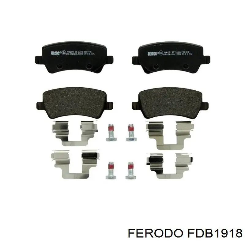 FDB1918 Ferodo колодки тормозные задние дисковые