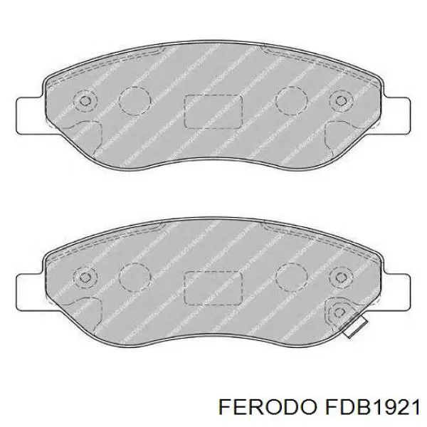 Передние тормозные колодки FDB1921 Ferodo