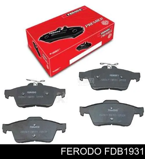 FDB1931 Ferodo колодки тормозные задние дисковые