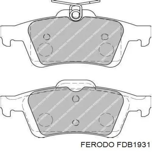 Купить FDB1931 Ferodo Колодки тормозные задние, дисковые