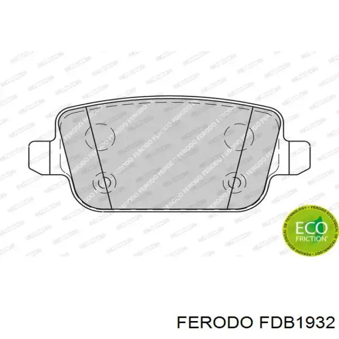 FDB1932 Ferodo колодки тормозные задние дисковые