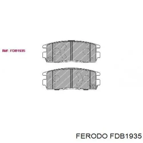 Pastillas de freno traseras FDB1935 Ferodo