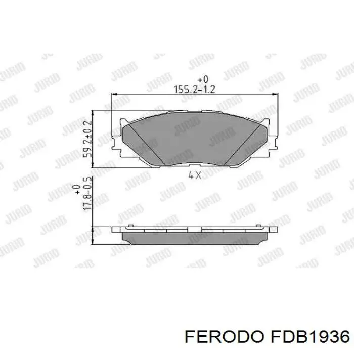 Купить FDB1936 Ferodo Колодки тормозные