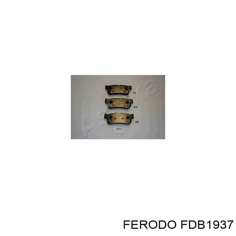 Колодки тормозные задние дисковые Ferodo FDB1937
