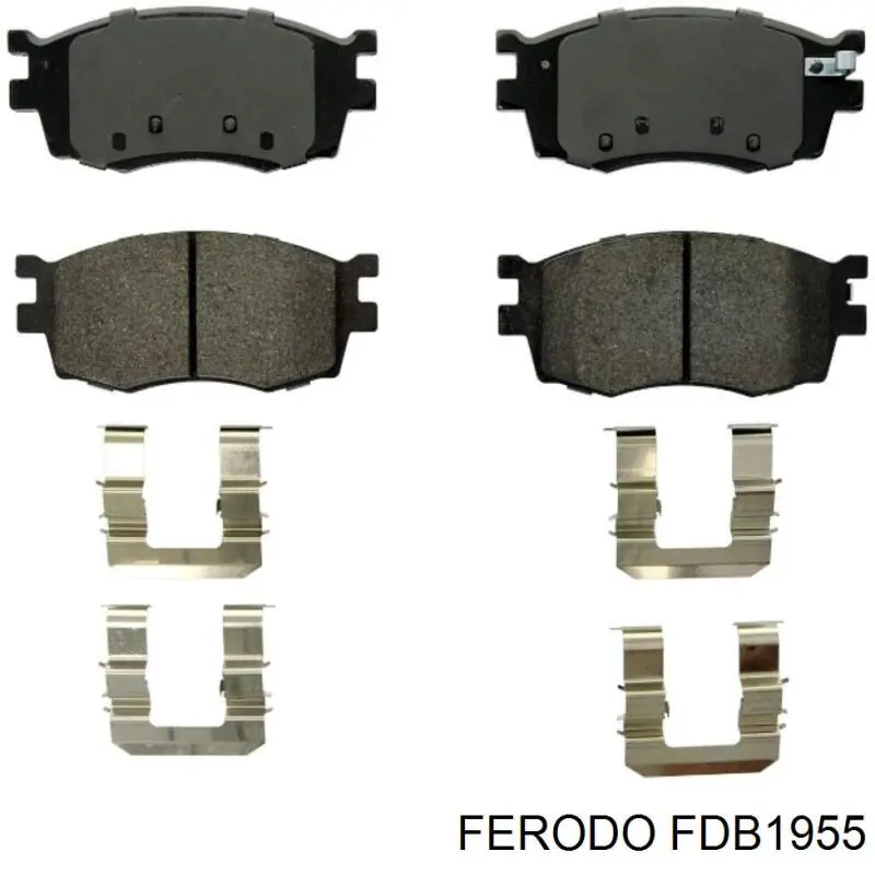 Колодки тормозные передние дисковые Ferodo FDB1955