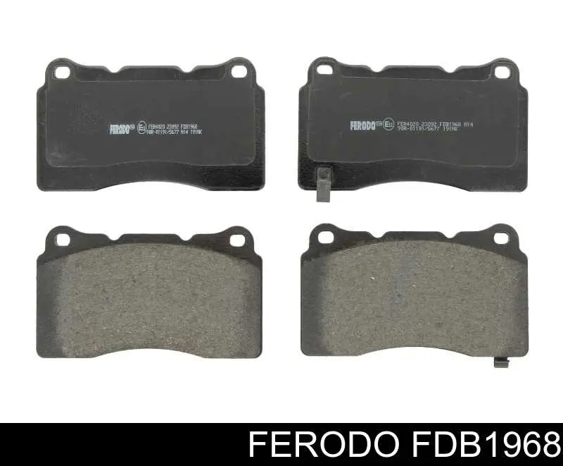 FDB1968 Ferodo колодки тормозные передние дисковые