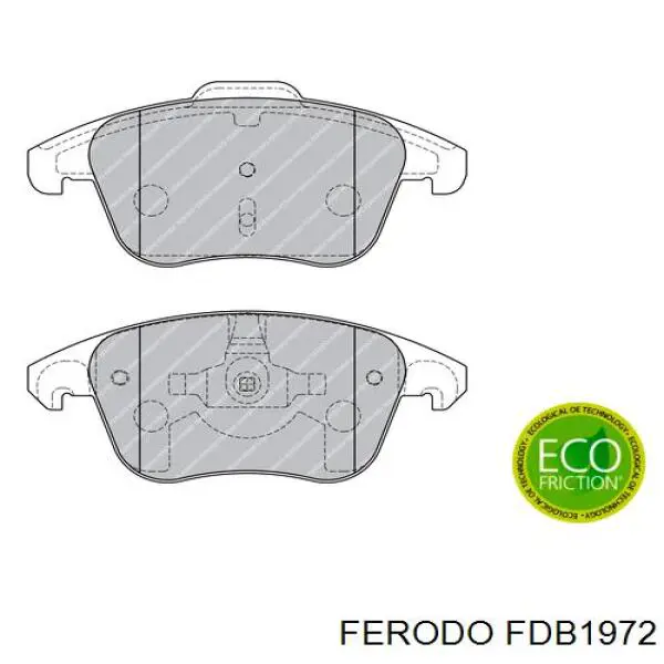 Колодки тормозные передние дисковые Ferodo FDB1972