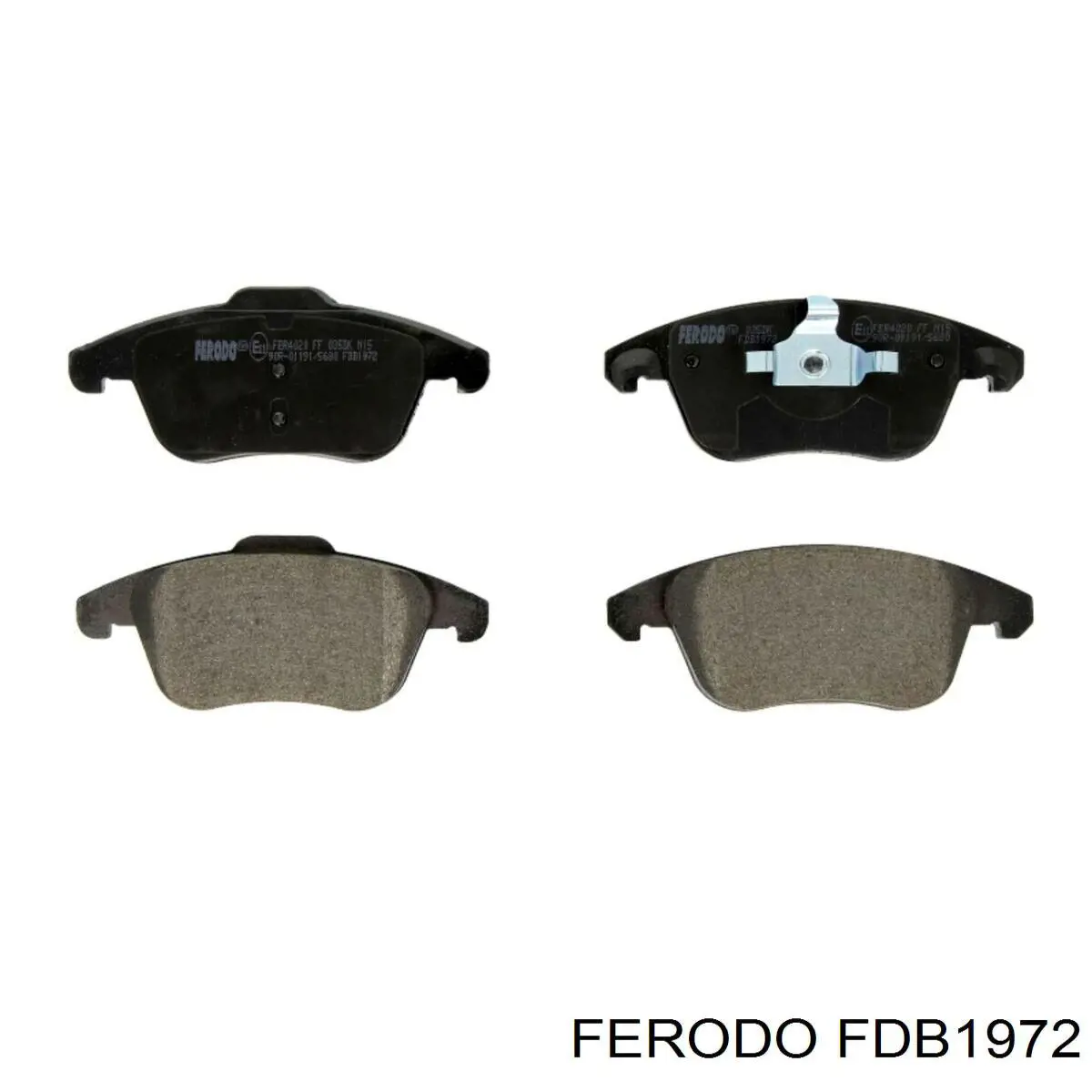 Колодки тормозные передние дисковые Ferodo FDB1972