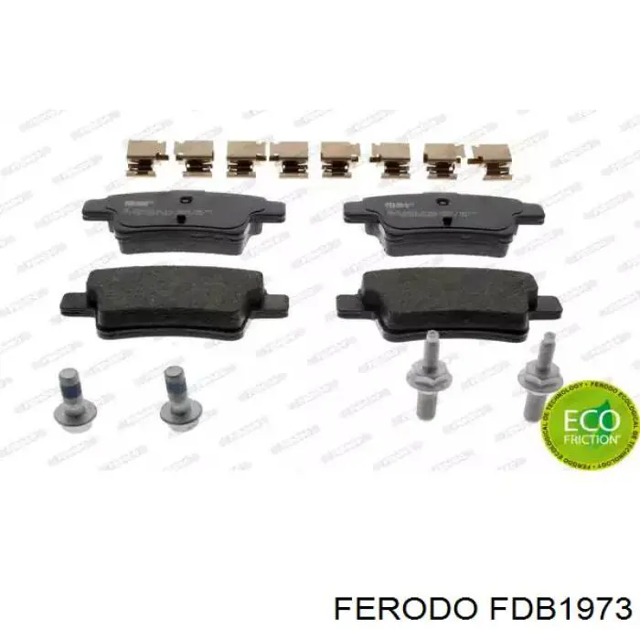 FDB1973 Ferodo колодки тормозные задние дисковые