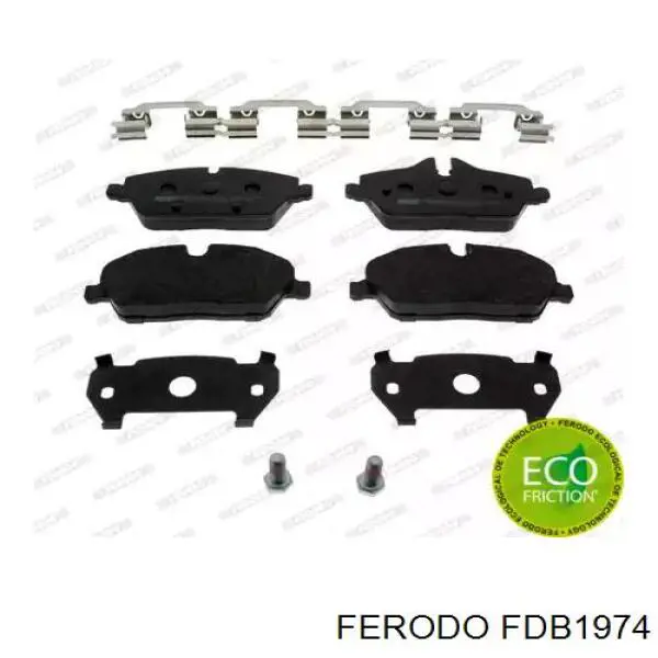 FDB1974 Ferodo колодки тормозные передние дисковые