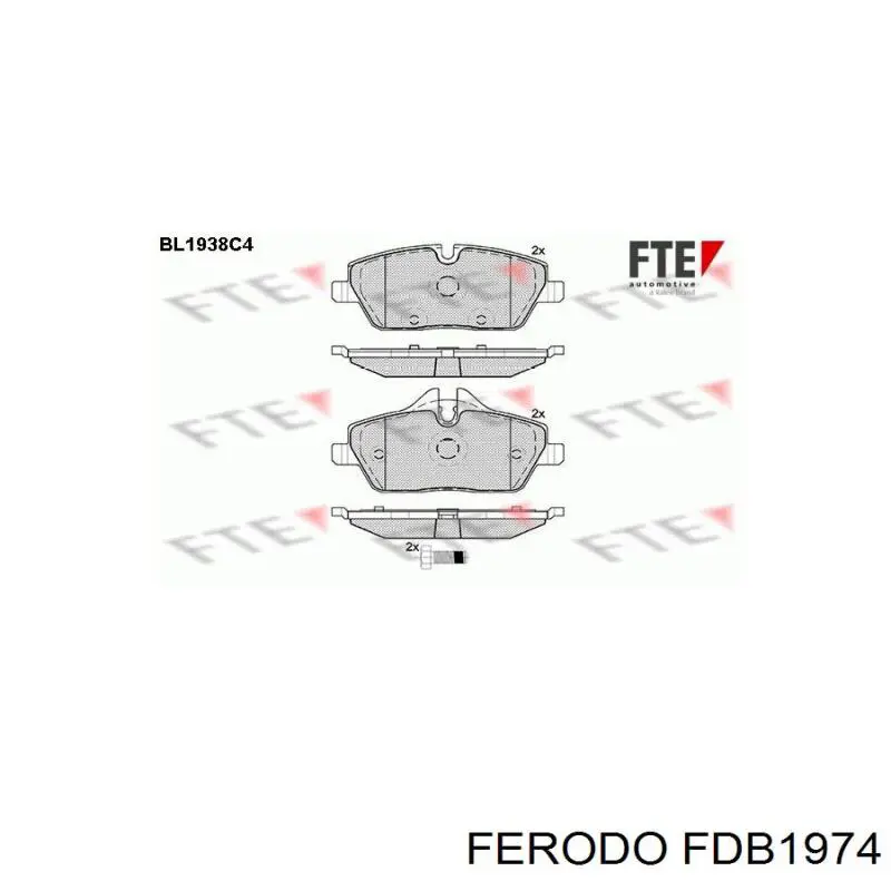 Купить FDB1974 Ferodo Колодки тормозные
