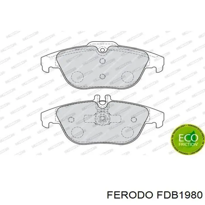 Колодки дисковые  Ferodo FDB1980 цена, от 33.21 USD