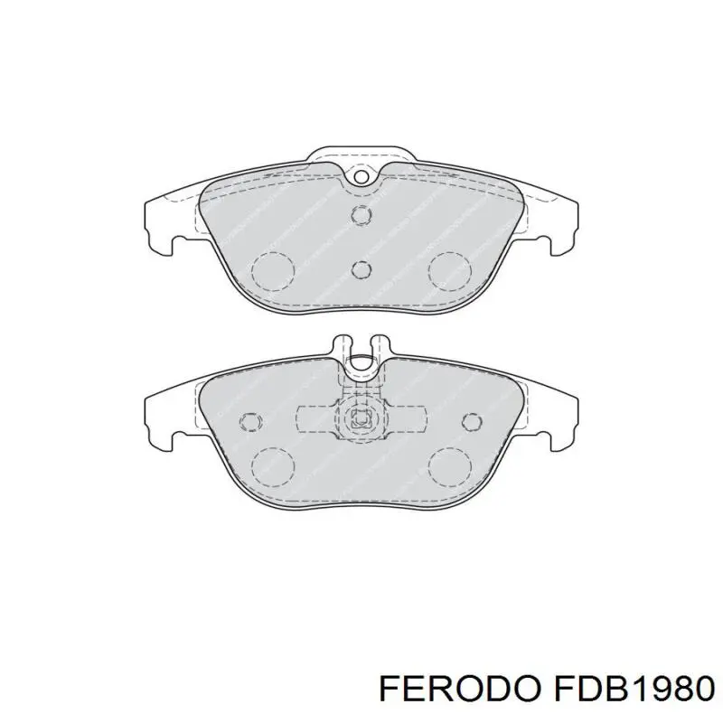 Колодки тормозные задние дисковые Ferodo FDB1980