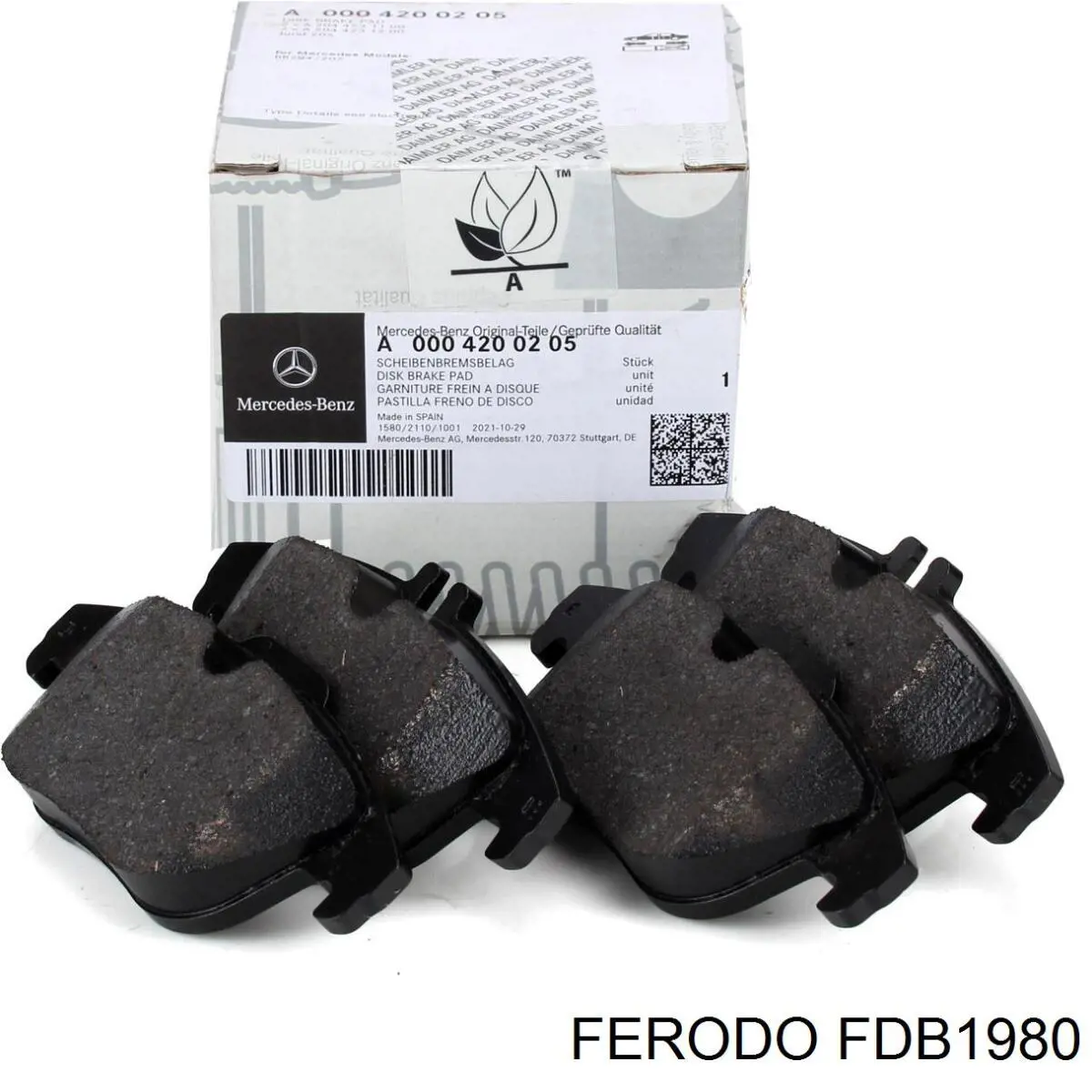 Купить FDB1980 Ferodo Колодки тормозные задние, дисковые