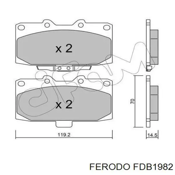 FDB1982 Ferodo колодки тормозные передние дисковые