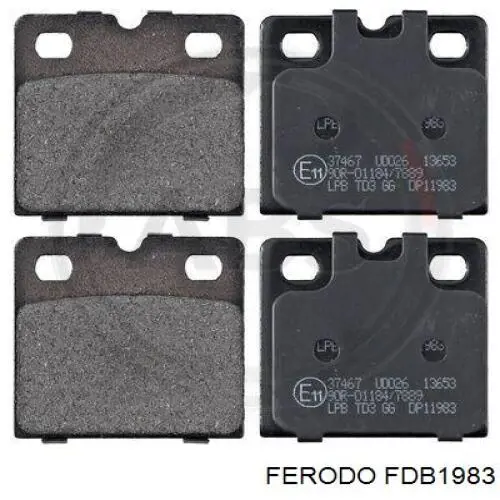 FDB1983 Ferodo Колодки тормозные дисковые комплект