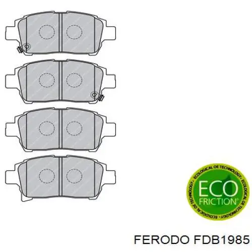 Передние тормозные колодки FDB1985 Ferodo