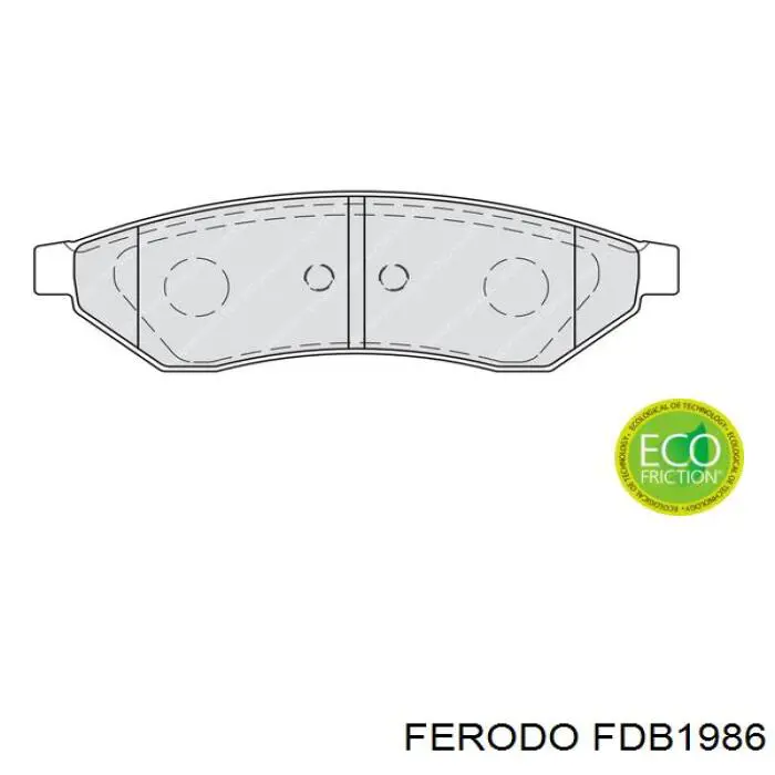 FDB1986 Ferodo Колодки тормозные дисковые комплект
