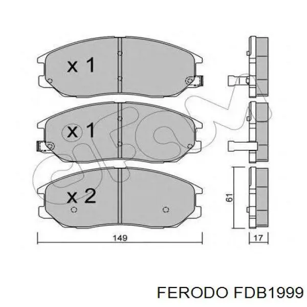 Купить FDB1999 Ferodo Колодки тормозные
