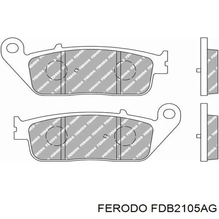 Передние тормозные колодки FDB2105AG Ferodo