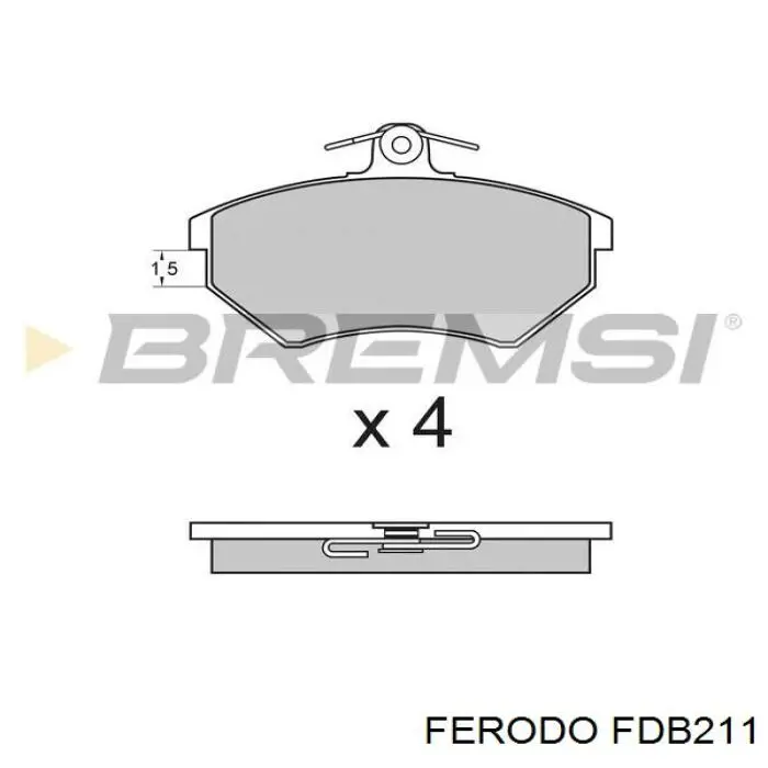 Колодки Ferodo FDB211 цена, от 16.47 USD