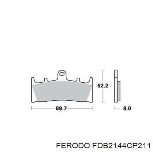 Передние тормозные колодки FDB2144CP211 Ferodo