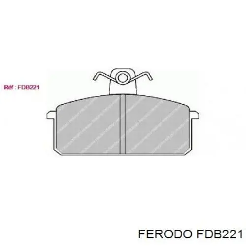 Передние тормозные колодки FDB221 Ferodo