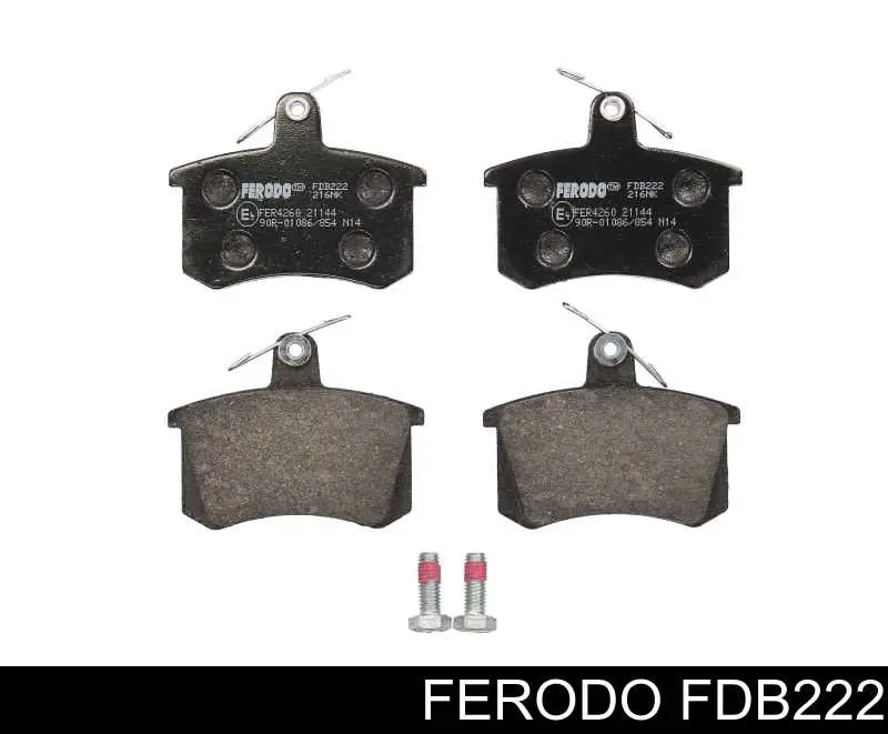FDB222 Ferodo колодки тормозные задние дисковые